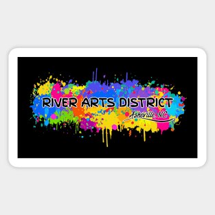 River Arts District - Asheville, NC - BlackBG 17 Sticker
